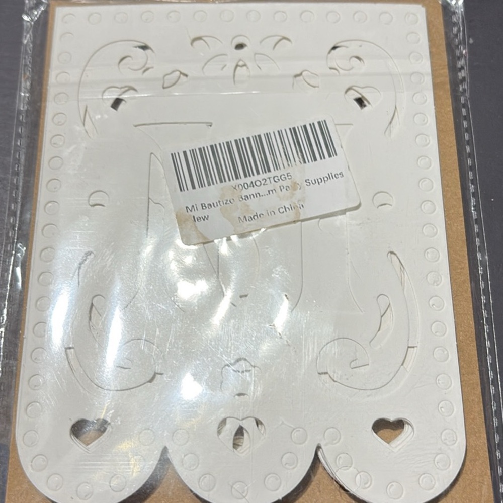 Mi bautizo White Decorative Paper Cutout